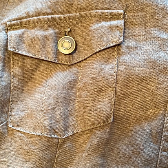 Linen blend olive green Relativity jacket EUC - Picture 5 of 8